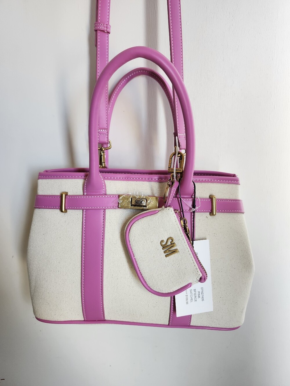 Steve Madden with Pink Trim and Detachable Pouch